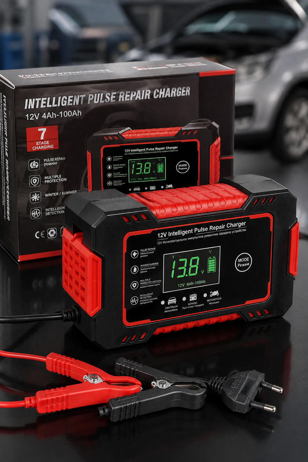 CARGADOR REPARADOR DE BATERIAS PARA AUTO